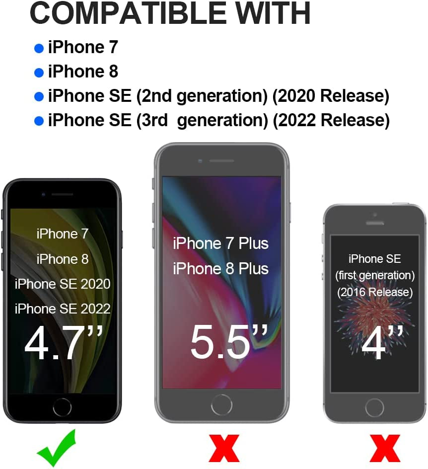 Iphone SE Case 2022/2020, Iphone 8 Case, Iphone 7 Case, Non-Slip Liquid Silicone Gel Rubber Bumper Phone Case Soft Microfiber Lining Hard Shockproof Protective Cases Cover 4.7", Light Blue