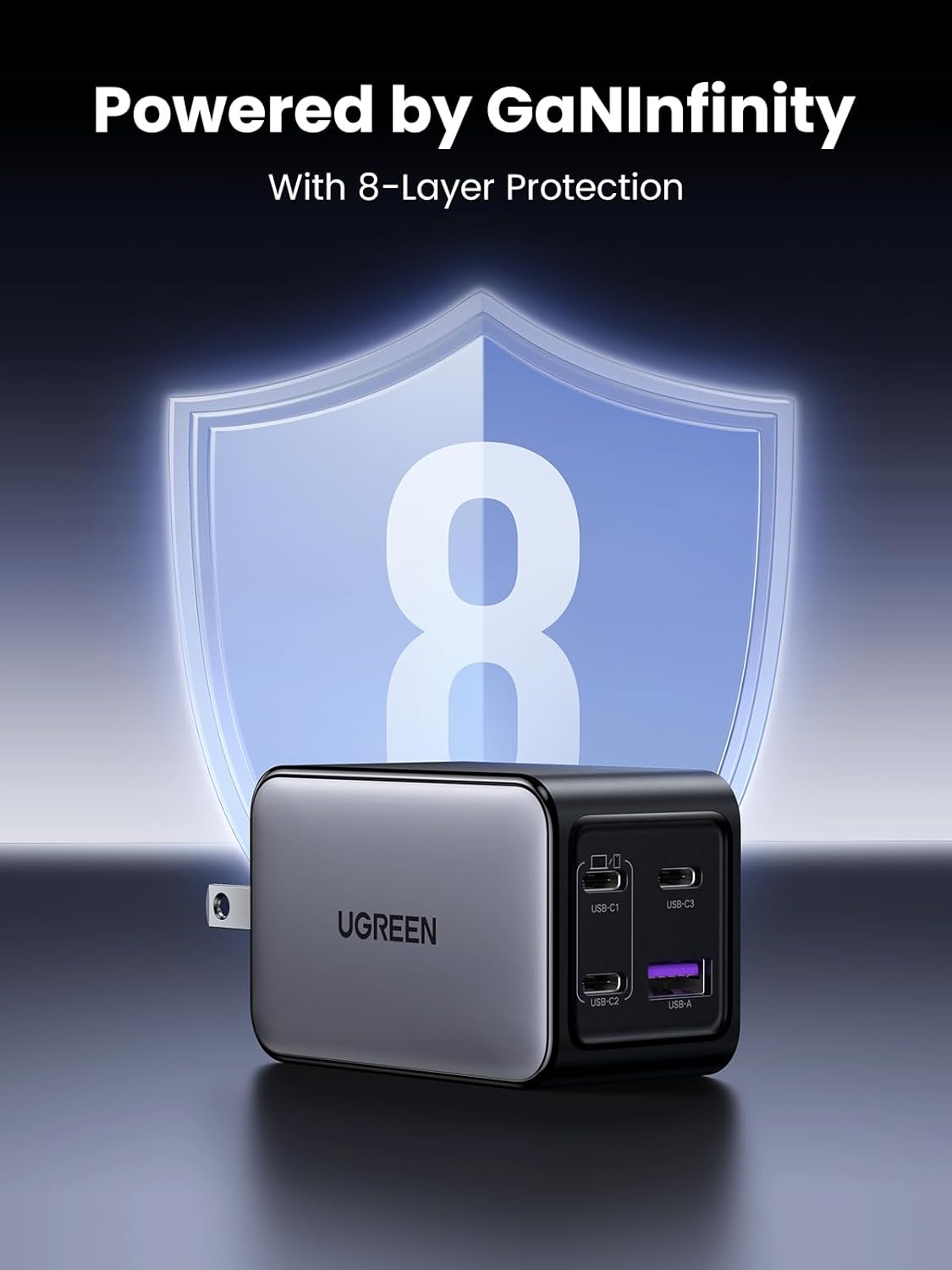 UGREEN Nexode 65W GaN USB C Wall Charger, 4-Port Fast Type-C Charger Compatible with MacBook Pro/Air, iPhone 17/16/15 Series, Galaxy S25/S24, Pixel 10/9, iPad Pro, Steam Deck