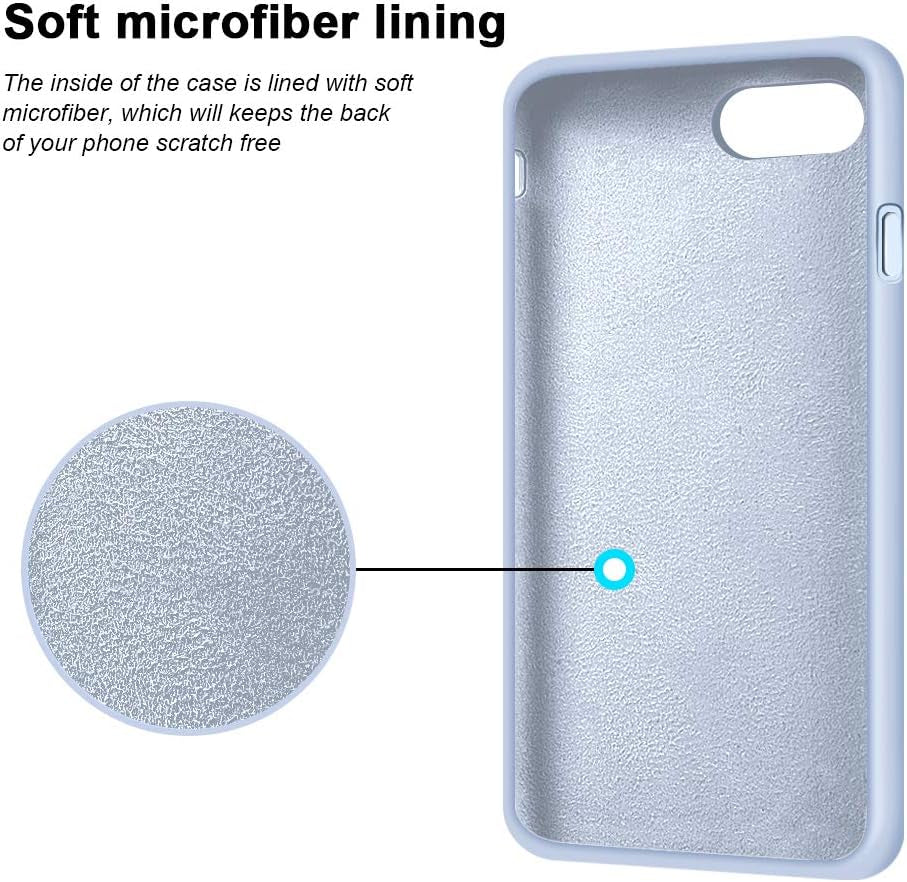 Iphone SE Case 2022/2020, Iphone 8 Case, Iphone 7 Case, Non-Slip Liquid Silicone Gel Rubber Bumper Phone Case Soft Microfiber Lining Hard Shockproof Protective Cases Cover 4.7", Light Blue