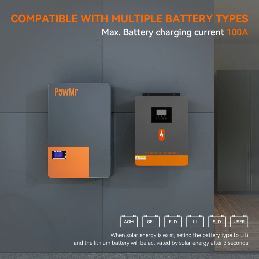 PowMr 4.2KW 24V Hybrid Solar Inverter Pure Sine Wave WiFi